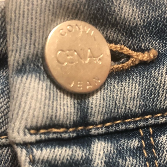 CENIA high rise fringed stretch convijean blue jeans boutique size 14 - Picture 10 of 10